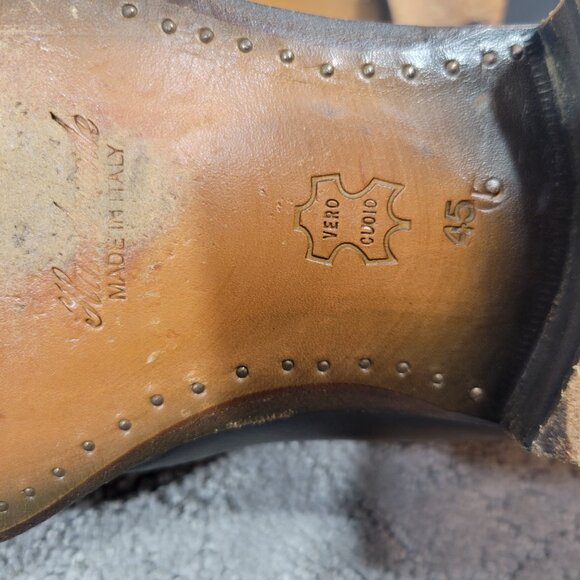 Bespoken Mogul Men's Size EU 45.5 Luxury Green Leather Oxford Dress Shoes 1973 - Picture 8 of 13